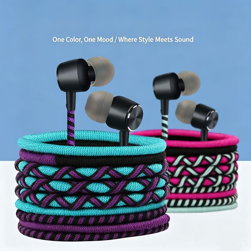 Audiophile Headphone Wired - Örgülü Kablolu Kulaklık 3.5mm Kulak İçi